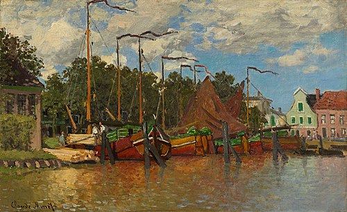Boats at Zaandam, 1871, Claude Monet