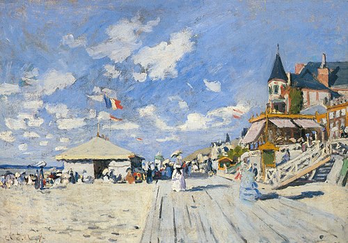 Sur les planches de Trouville, 1870, Claude Monet