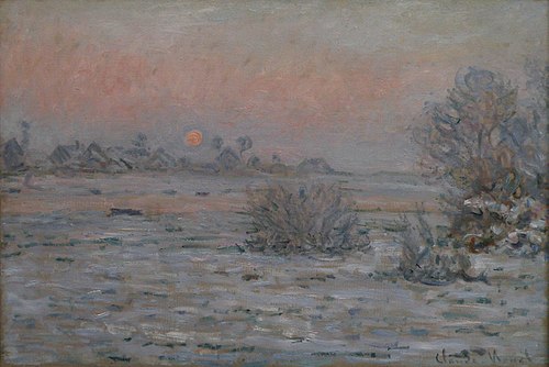Soleil d'hiver à Lavacourt, 1879, Claude Monet