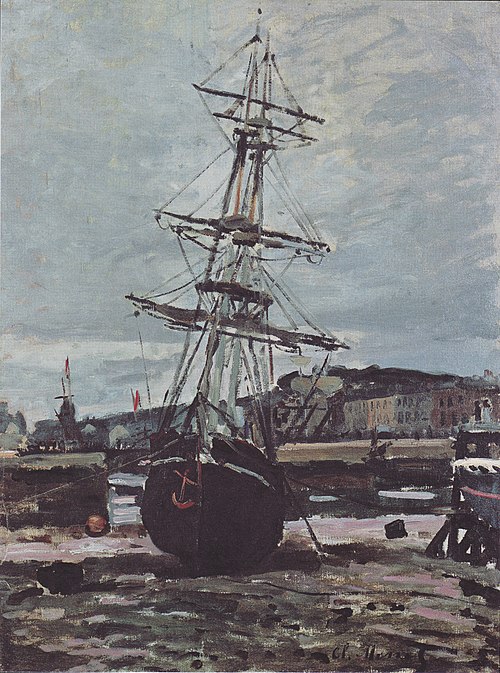 Bateau échoué à Fécamp, 1868, Claude Monet