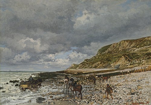 Chevaux à la pointe de la Hève, 1864, Claude Monet
