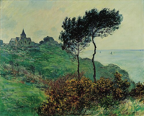 Église de Varengeville, temps gris, 1882, Claude Monet