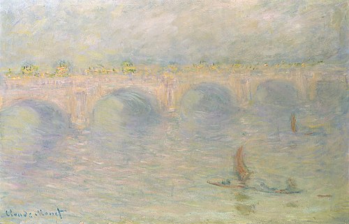 Waterloo Bridge, London, Sun Effect, 1900, Claude Monet
