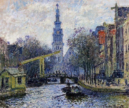 Canal in Amsterdam, 1874, Claude Monet