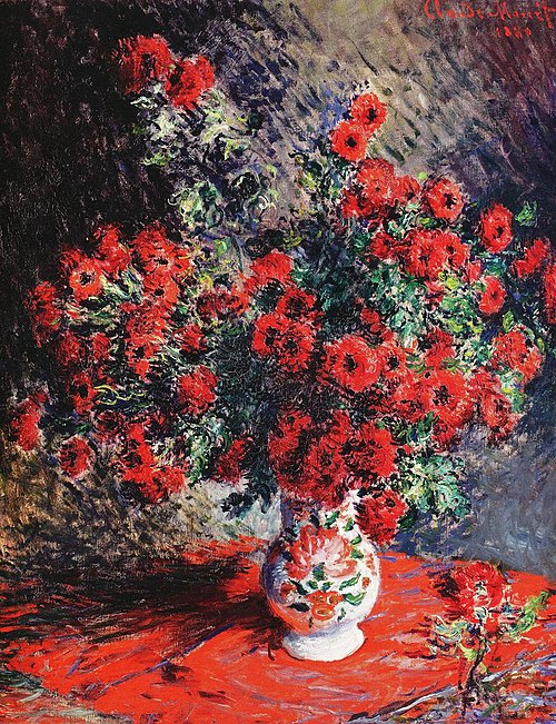 Chrysanthèmes rouges, 1881, Claude Monet