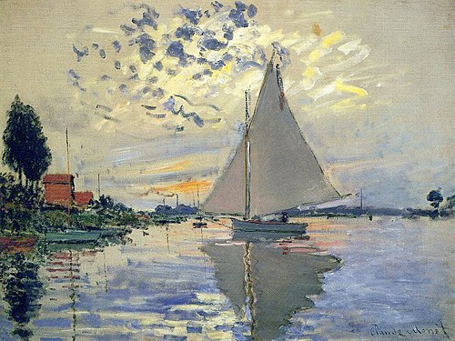 Voilier au Petit-Gennevilliers, 1874, Claude Monet