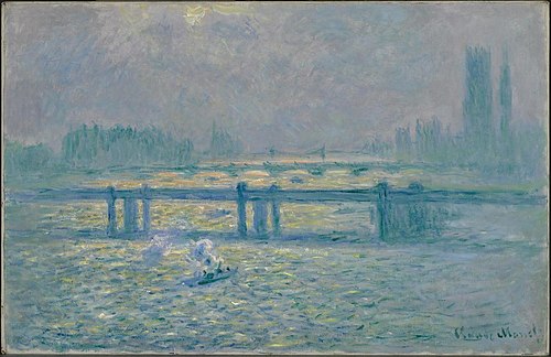 Charing Cross Bridge, reflets sur la Tamise, 1900, Claude Monet