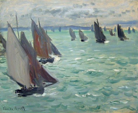 Voiliers en mer, 1868, Claude Monet