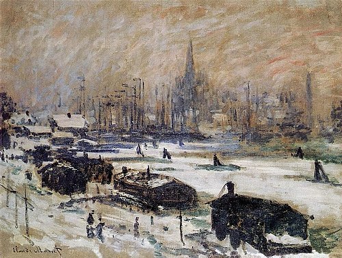 Snow in Amsterdam, 1874, Claude Monet