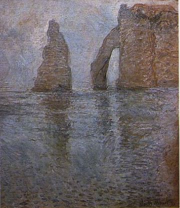 L'Aiguille et la Porte d'Aval vues en amont, 1886, Claude Monet