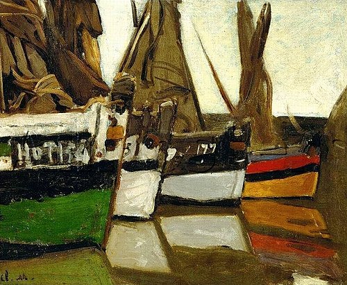 Bateaux de pêche, Honfleur, 1866, Claude Monet