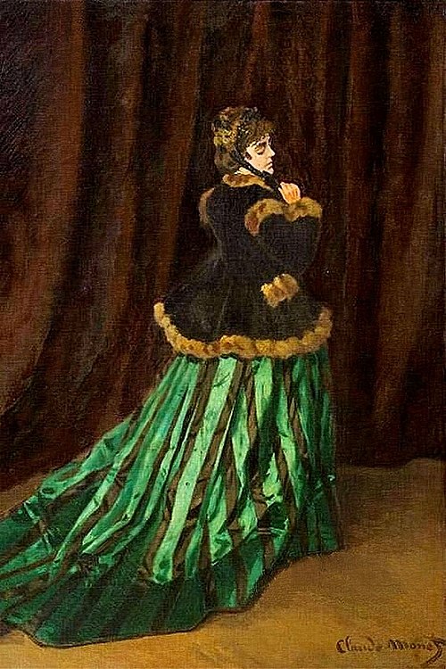 Camille en robe verte, 1866, Claude Monet