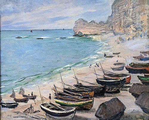 Bateaux sur la plage à Étretat, 1883, Claude Monet