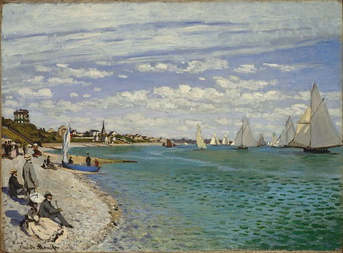 Les Régates à Sainte-Adresse, 1867, Claude Monet