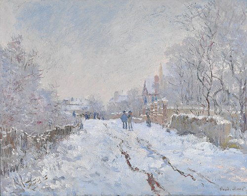 Rue sous la neige, Argenteuil, 1875, Claude Monet