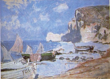 Bateaux de pêche, Étretat, 1885, Claude Monet