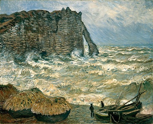 Étretat, mer agitée, 1883, Claude Monet