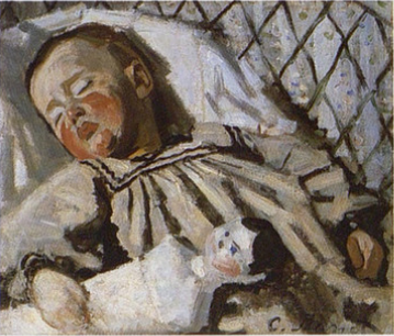 Jean Monet endormi, 1868, Claude Monet