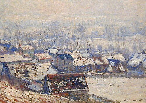Paysage à Giverny, effet de neige, 1886, Claude Monet