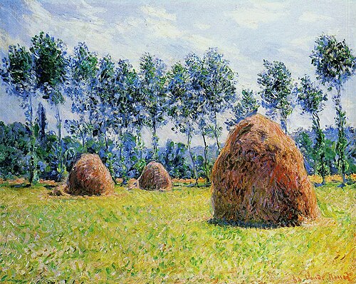 Haystacks at Giverny, 1884, Claude Monet