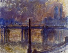 L'Aiguille de Cléopâtre et Charing Cross Bridge, 1900, Claude Monet