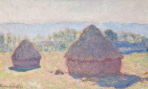 Meules, grand soleil, 1890, Claude Monet