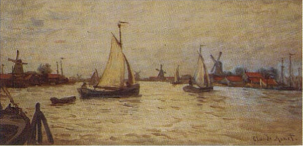 Bateaux en Hollande pres de Zaandam, 1871, Claude Monet