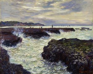 Les Rochers à Pourville, marée basse., 1882, Claude Monet