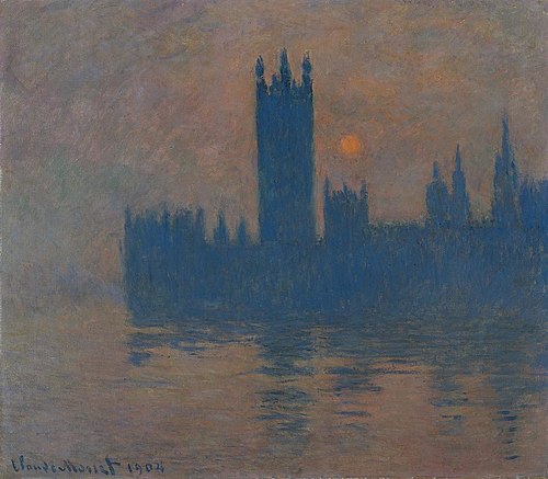 Le Parlement, coucher de soleil, 1904, Claude Monet