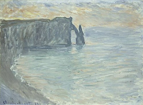 La falaise d'Aval avec la porte et l'aiguille, 1884, Claude Monet