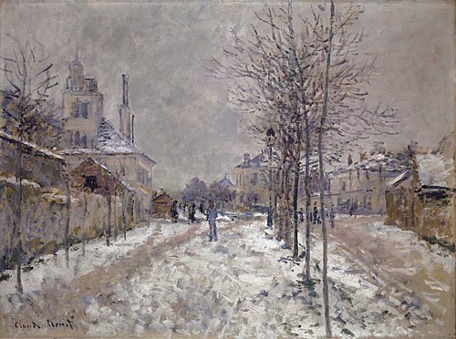 Le Boulevard de Pontoise à Argenteuil, neige, 1875, Claude Monet