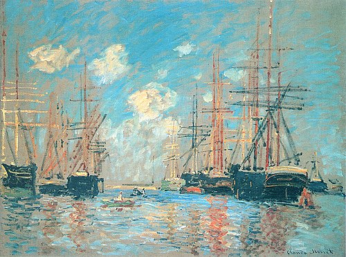 Marine, le port d'Amsterdam, 1874, Claude Monet