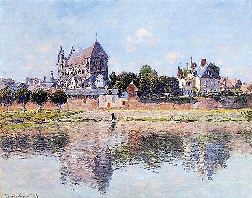 Vue de l'église de Vernon, 1883, Claude Monet
