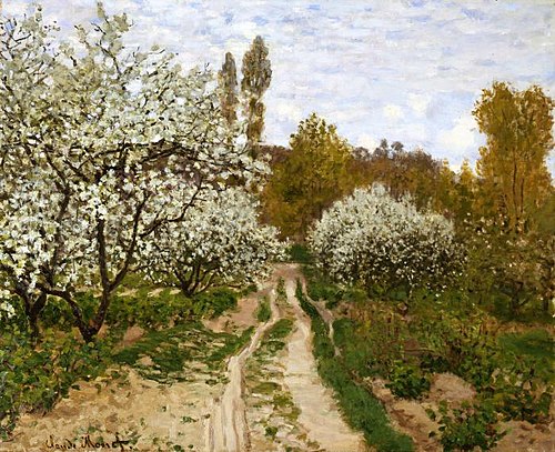 Pommiers en fleurs, 1872, Claude Monet