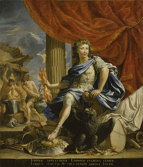 Louis XIV en Jupiter vainqueur de la Fronde, 1652, Charles Poerson