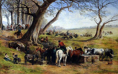 The Horse Fair, an Italian Scene, 1861, Charles Poingdestre