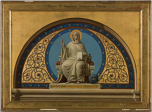 Esquisse pour l'église Saint-Ambroise : La Théologie, 1866, Charles Soulacroix