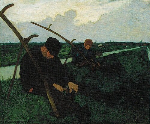 Scythe Menders, Holland, 1912, Charles W. Bartlett