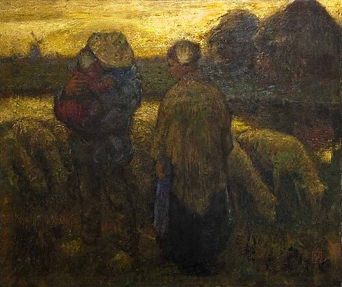 Sheep Grazing at Eventide, 1908, Charles W. Bartlett