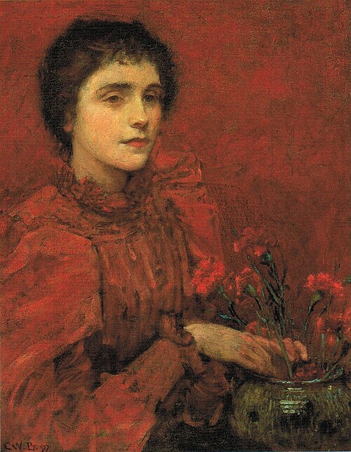 Study in Red (Emily Gertrude Littlejohns Bartlett), 1897, Charles W. Bartlett