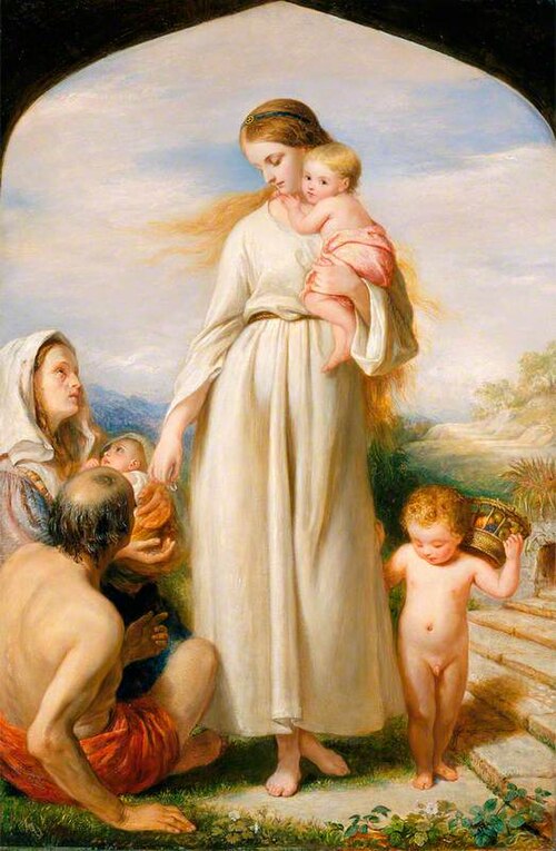 Almsgiving, 1839, Charles West Cope