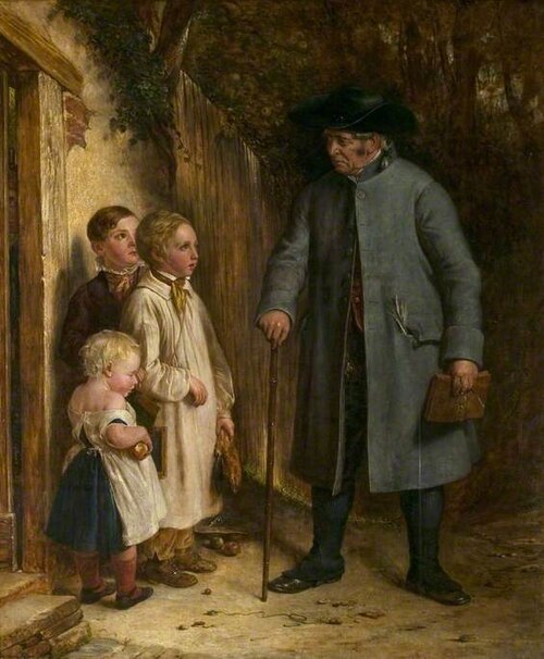 The Village Schoolmaster, 1842, Charles West Cope