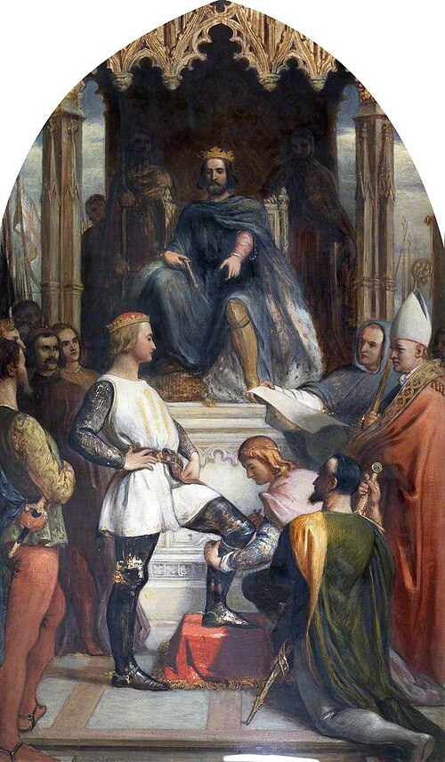 Edward, the Black Prince, 1845, Charles West Cope
