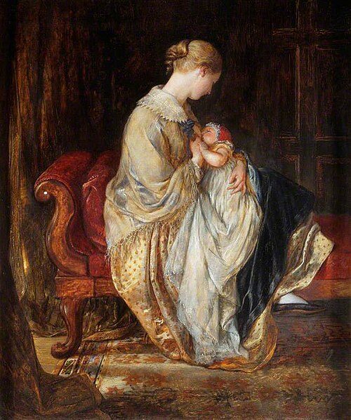 The Young Mother, 1845, Charles West Cope
