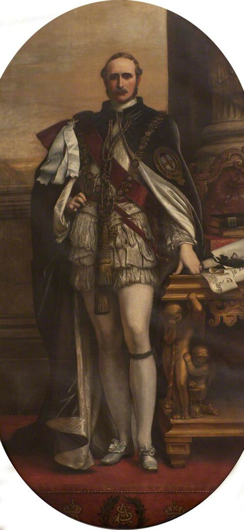 Albert, Prince Consort, President of the Society of Arts (1843–1861), with the Charter of the Great , 1863, Charles West Cope