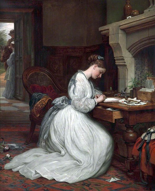 Yes or No?, 1872, Charles West Cope