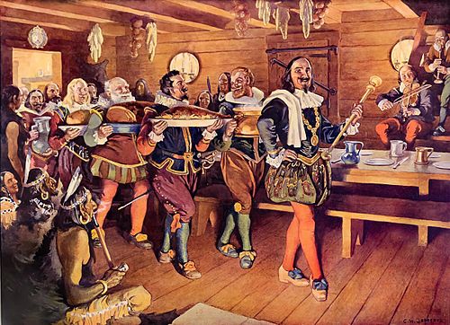 The "Order of Good Times" was established by Samuel de Champlain., 1925, Charles William Jefferys