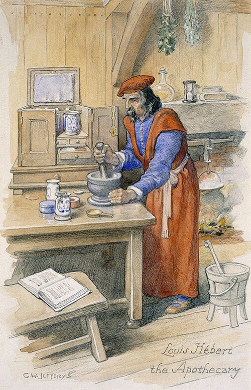 Louis Hébert the Apothecary, 1938, Charles William Jefferys