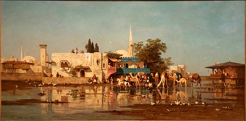 Rue conduisant au bazar à Chabran-el-Kébir, 1865, Charles de Tournemine