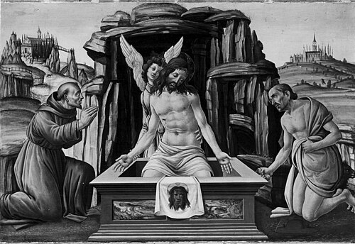 Christ in the tomb, , Filippino Lippi